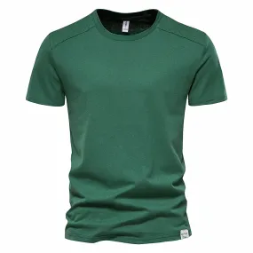 100% Cotton T Shirt for Men O-neck Soild Color Basic Men's T-shirts with Short Sleeves New Summer Tops Tees Men Clothes