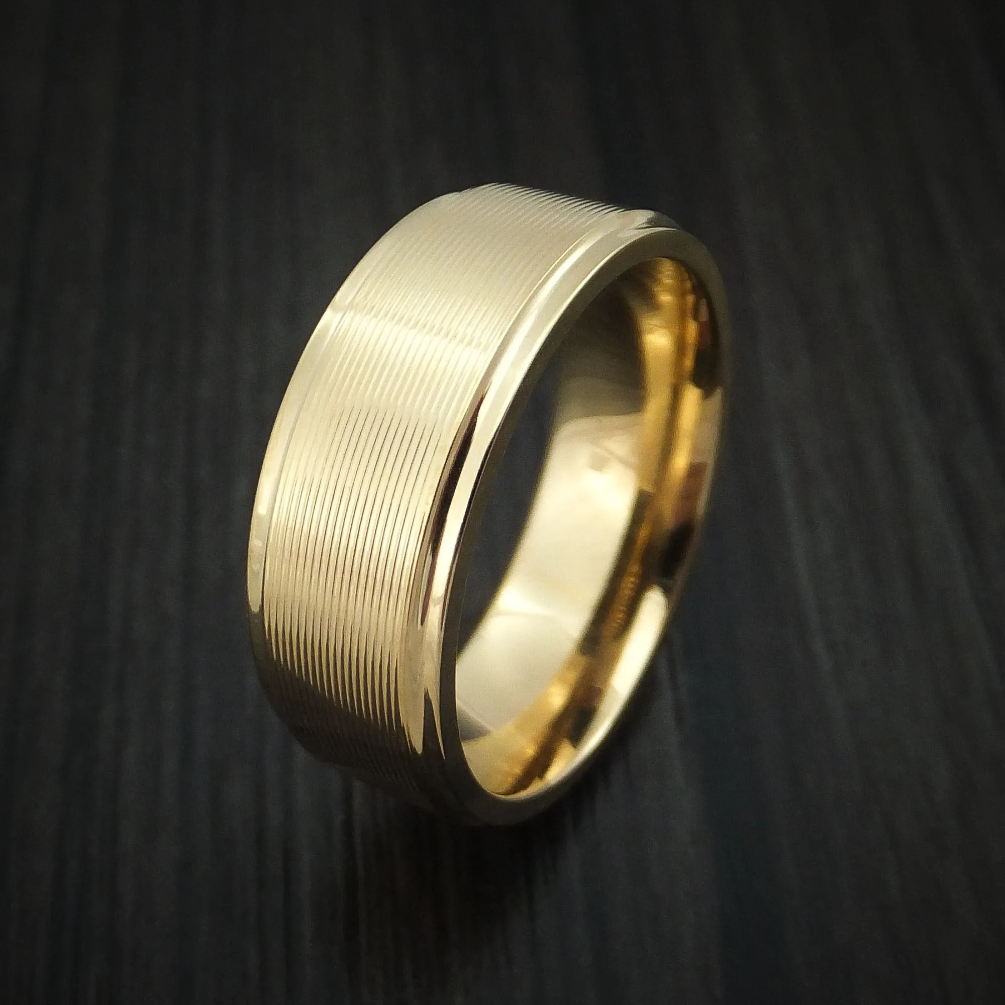 14K Yellow Gold Classic Style Wedding Men's Band Custom Made