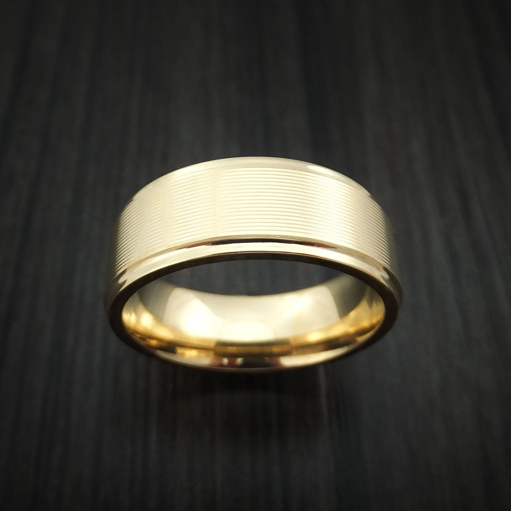 14K Yellow Gold Classic Style Wedding Men's Band Custom Made