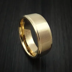 14K Yellow Gold Classic Style Wedding Men's Band Custom Made