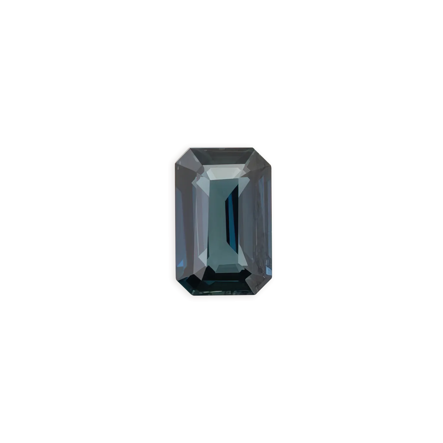 1.72ct Emerald Cut Deep Teal Blue Madagascar Sapphire SF229