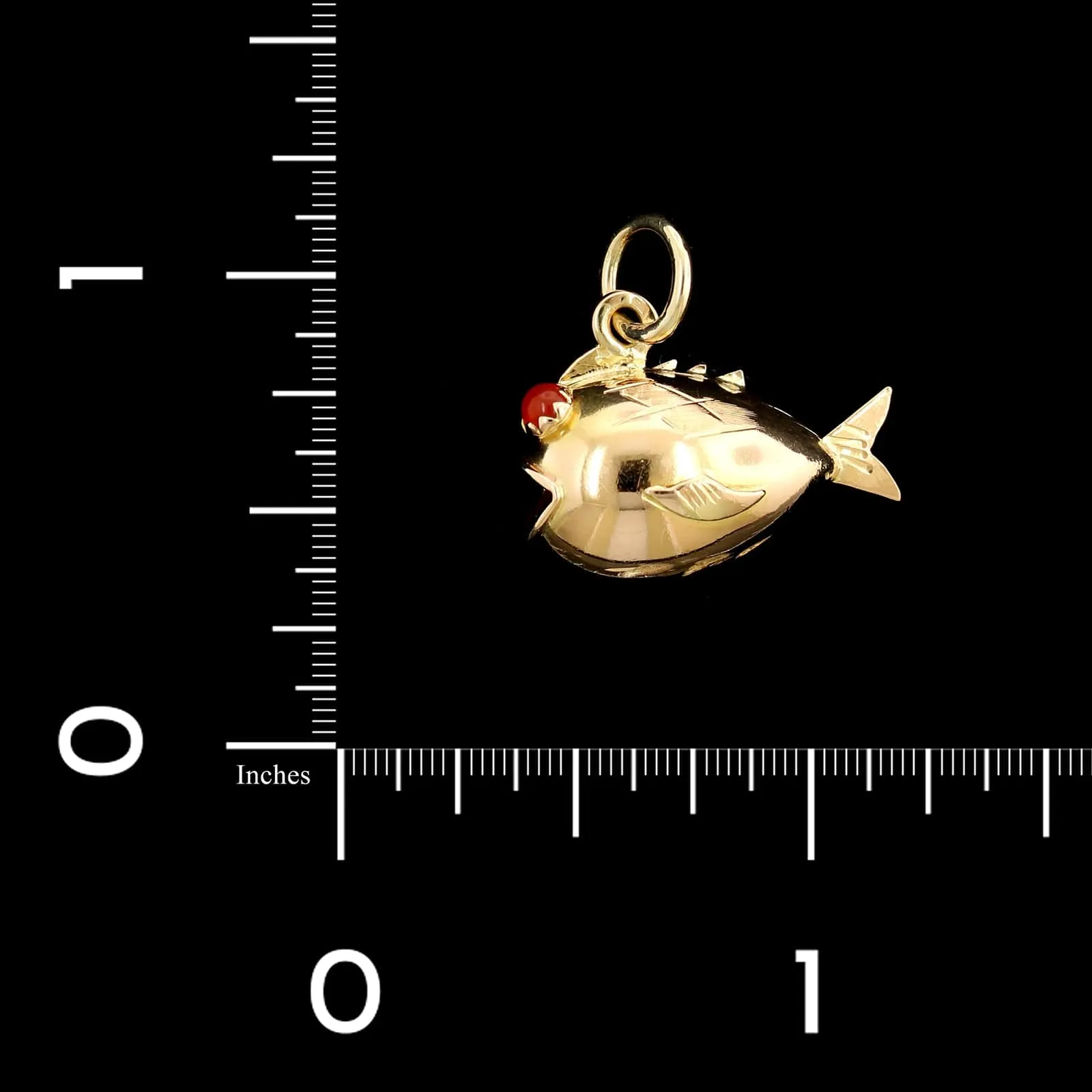 18K Yellow Gold Estate Fish Charm