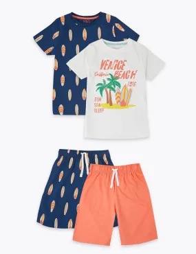 2 Pack Cotton Surf Short Pyjama Sets