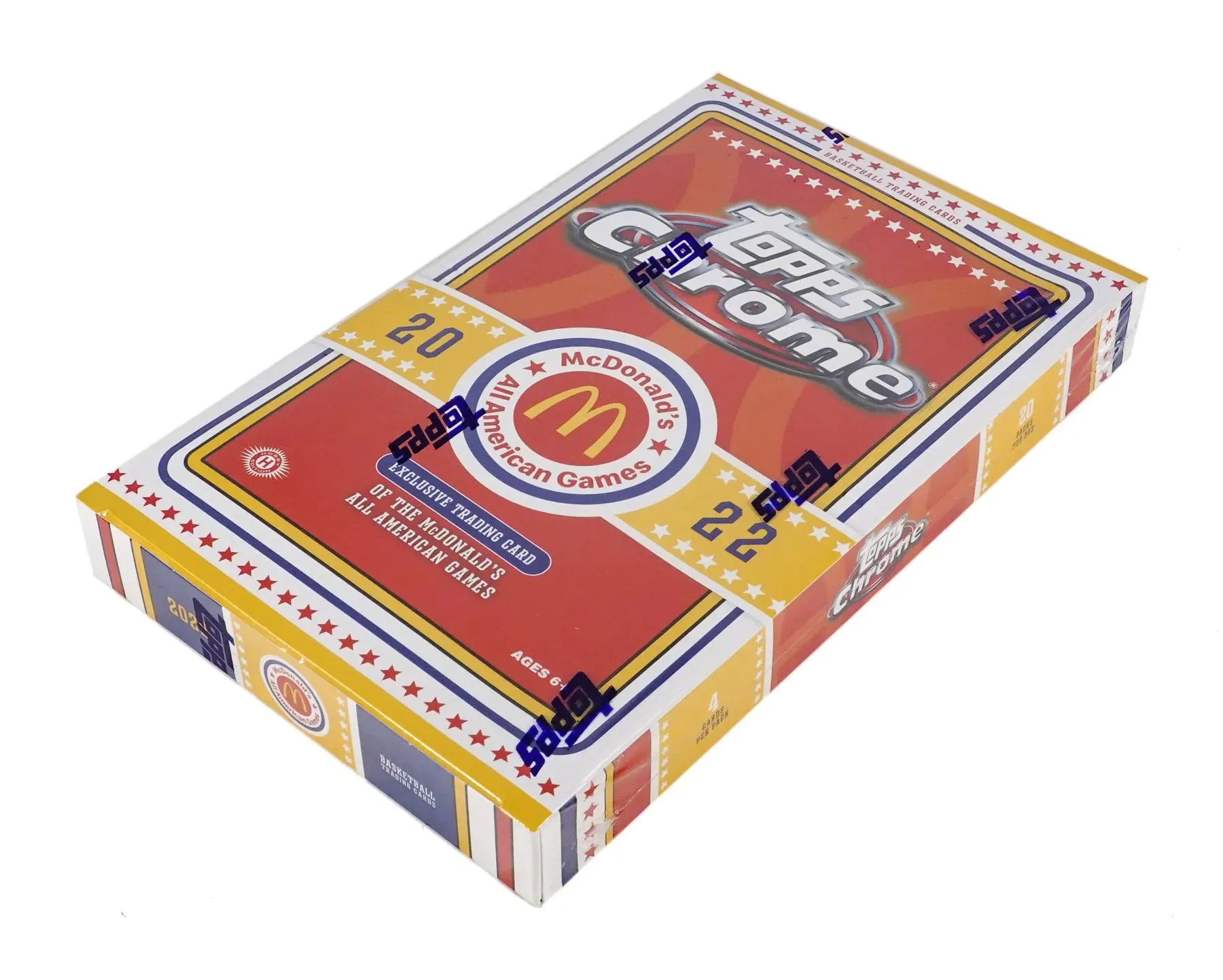 2022 Topps McDonald's All American Chrome Basketball Hobby Box 20 Packs per Box, 4 Cards per Pack