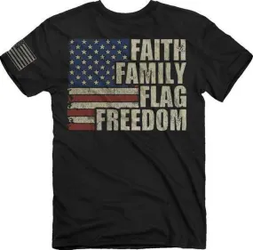 2143 Fundamentals Faith Family Flag Freedom T-Shirt