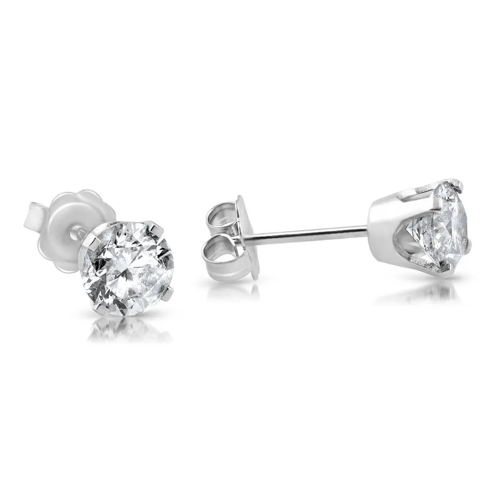 .25CT Diamond Studs 14K White Gold