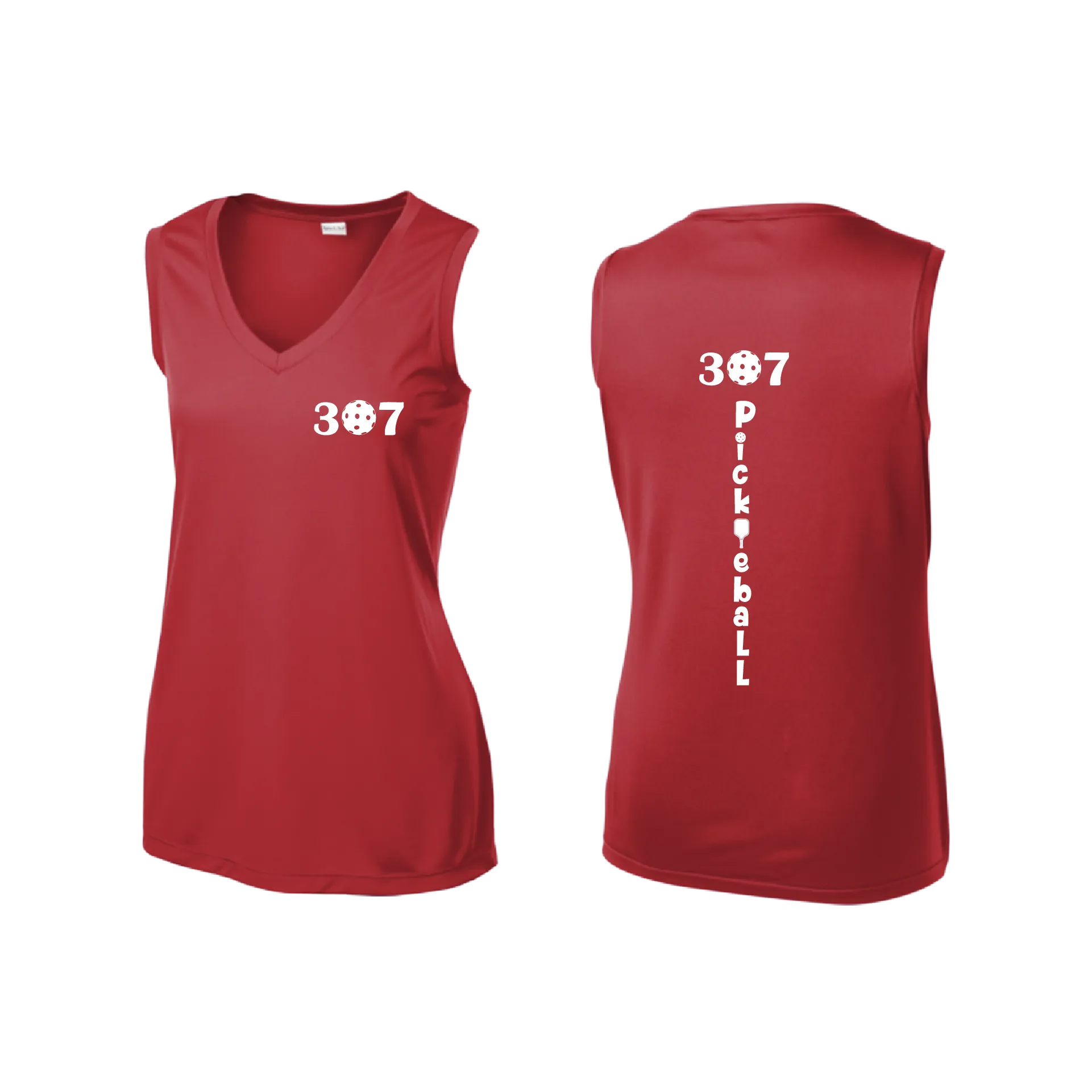 307 Wyoming Pickleball Club | Women’s Sleeveless Athletic Shirt | 100% Polyester