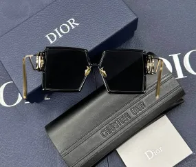 30MONTAIGNE SU Oversized Black Square Sunglasses