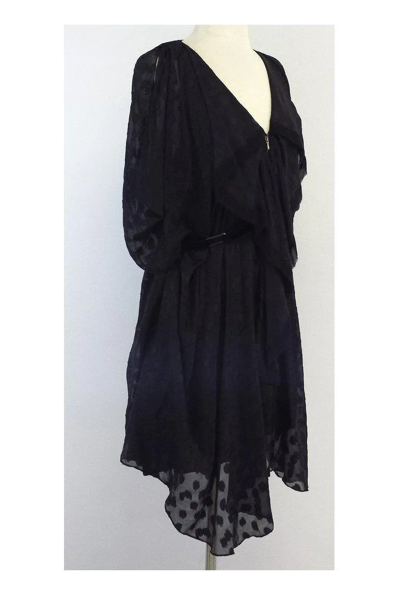 3.1 Phillip Lim - Black Print Silk Dress Sz 8