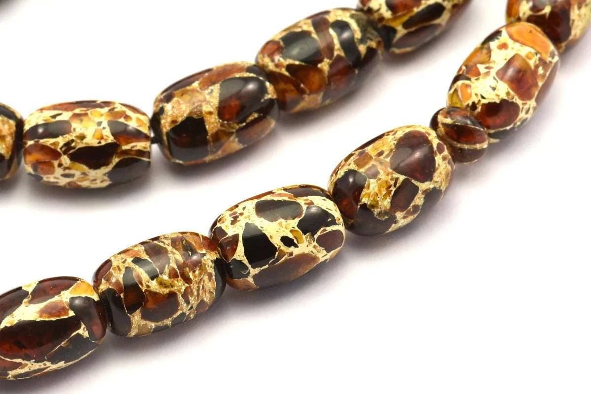 33 Pieces Amber Rosary (12x8mm) T089