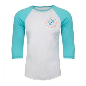 360 Body Training - Tiff Blue/White Marl Baseball Top