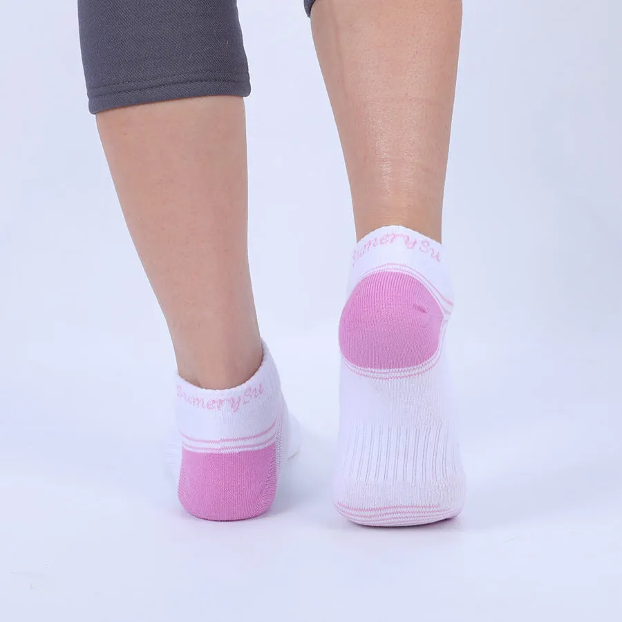 5 Pairs Lot Running Outdoor Travel Cotton Stripe Ankle Socks for Women