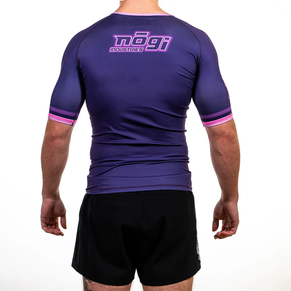 '7Four Short Sleeve Rank Rash Guard Purple