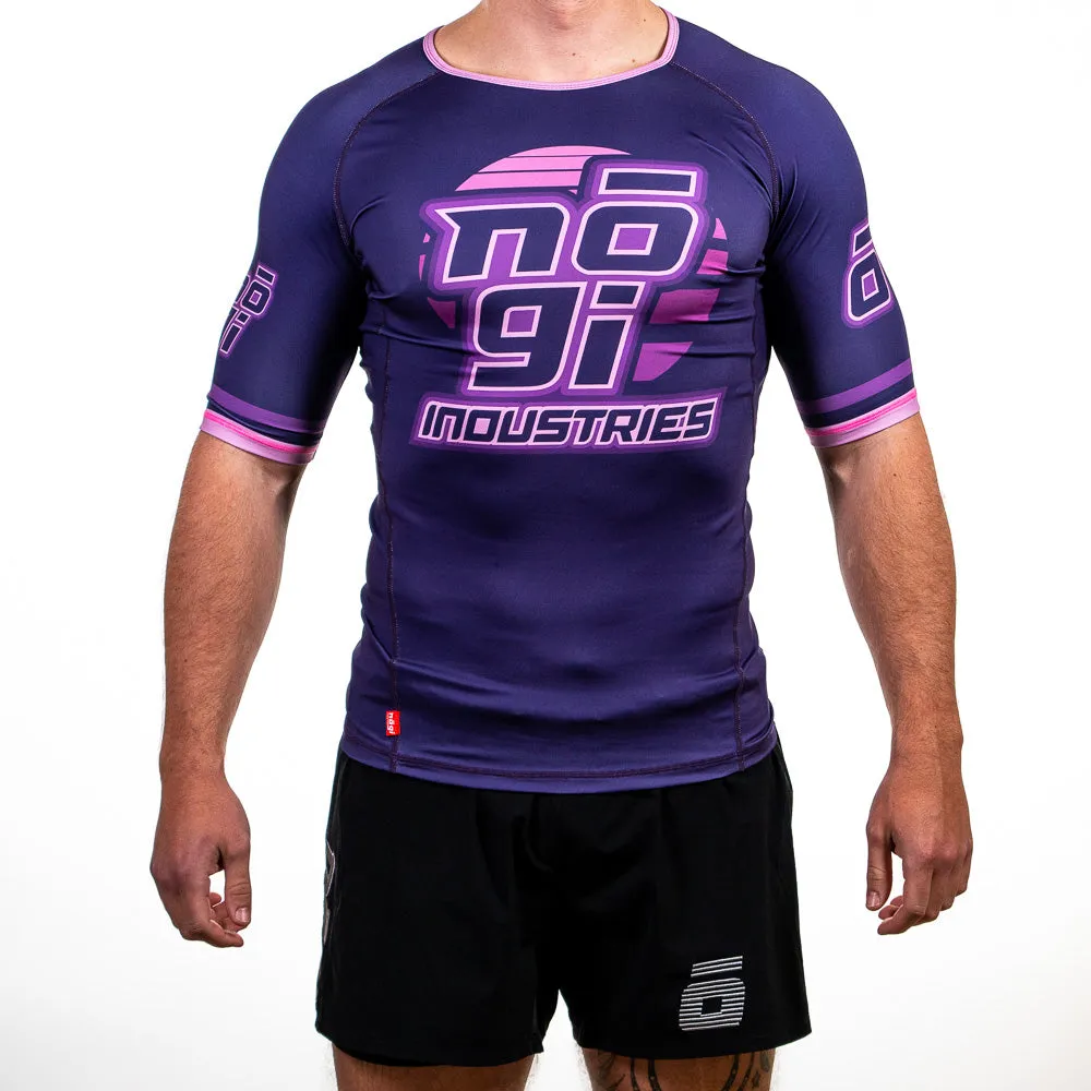 '7Four Short Sleeve Rank Rash Guard Purple