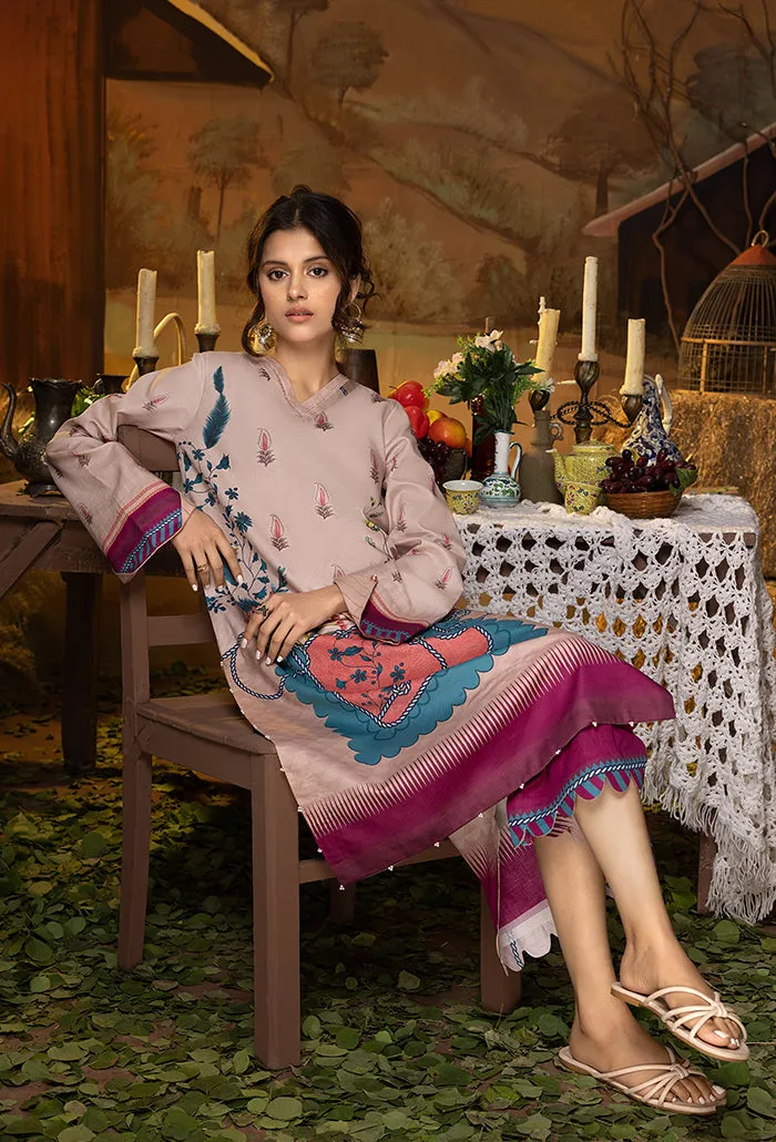 A La Mode by Humdum Unstitched Printed Lawn 2 Piece Suit AM-05