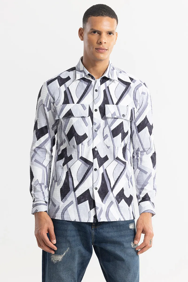 Abstractix White Overshirt