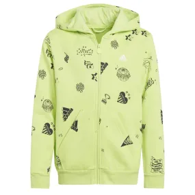 adidas - Kids' (Junior) Brand Love Allover Print  Full Zip Fleece Hoodie (IA1556)