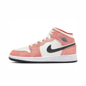 AIR JORDAN 1 MID SE ORANGE SUEDE GS (YOUTH) 2023