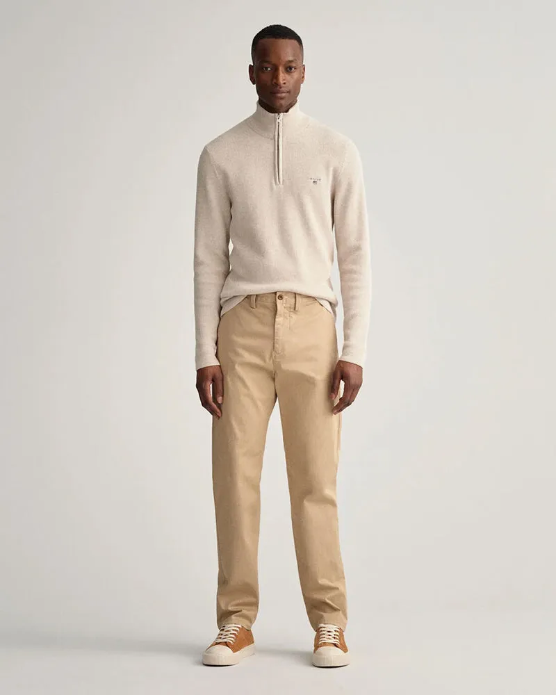 Allister Regular Fit Twill Chinos - Dark Khaki