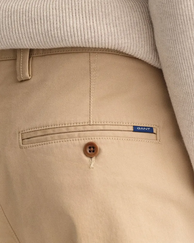 Allister Regular Fit Twill Chinos - Dark Khaki