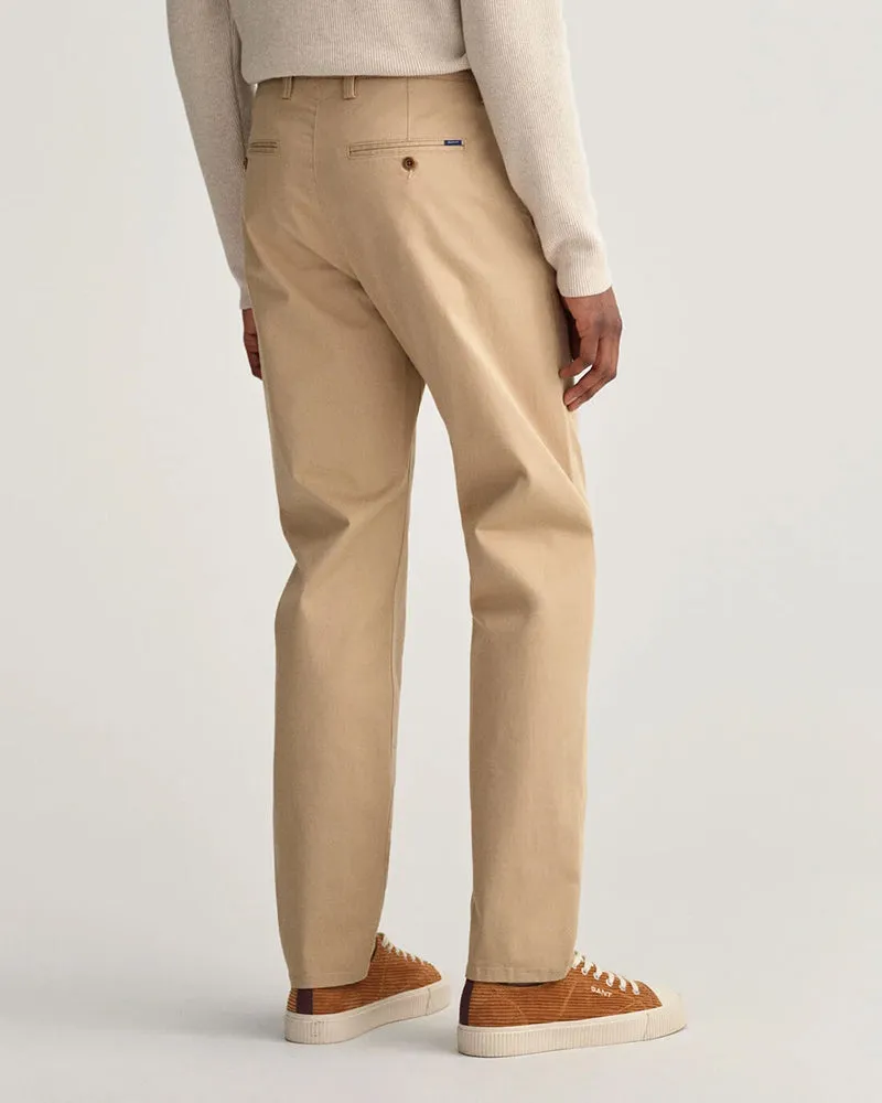 Allister Regular Fit Twill Chinos - Dark Khaki