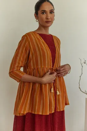 Amber Mulmul Hand Woven Overlay