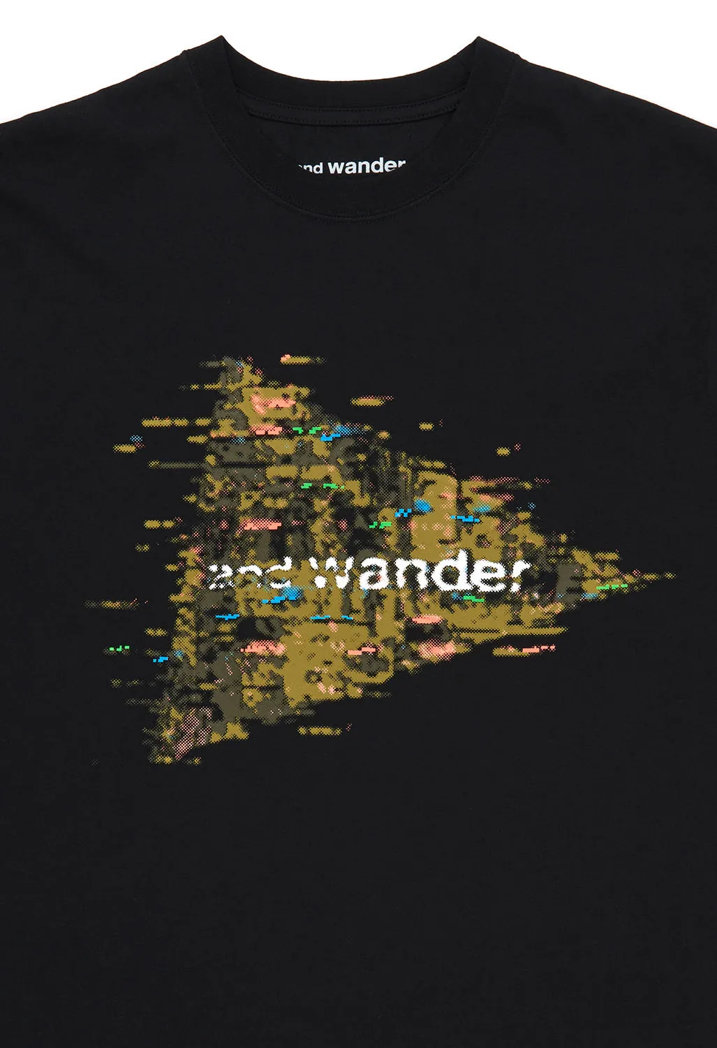 And Wander Men's Noizy Logo Printed Tee - Black