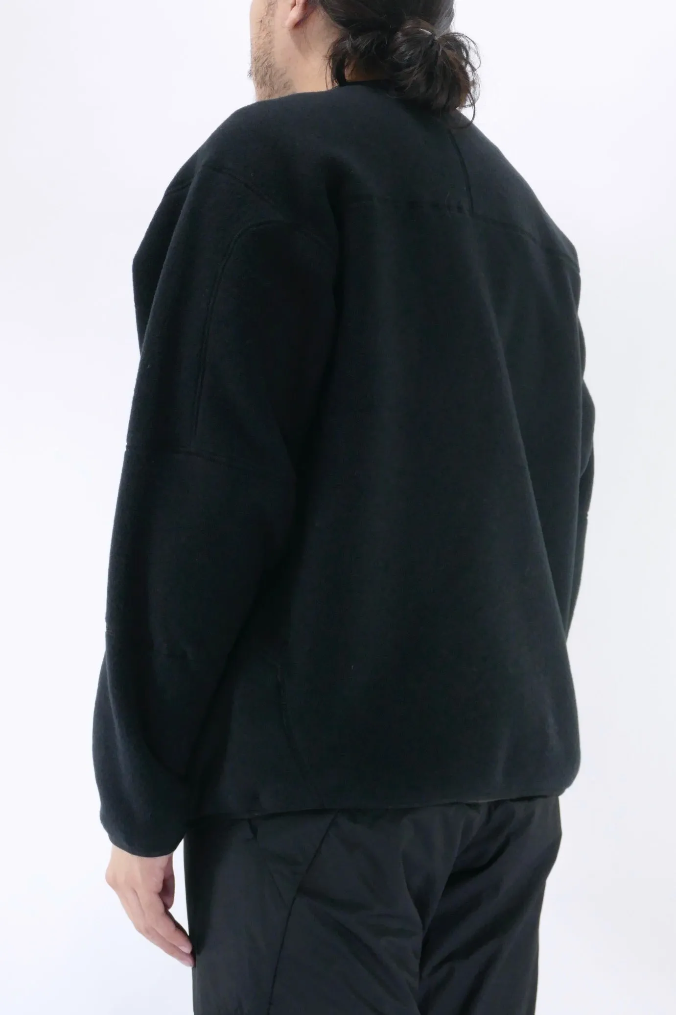 and Wander Wool Fleece Cardigan - Black