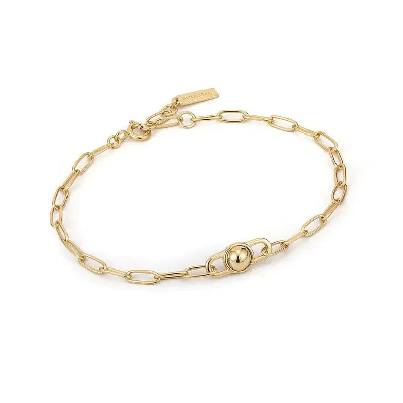 Ania Haie Gold Orb Link Chunky Chain Bracelet