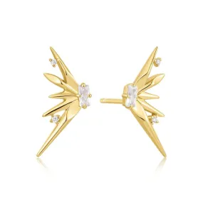 Ania Haie Gold Statement Spike Stud Earrings