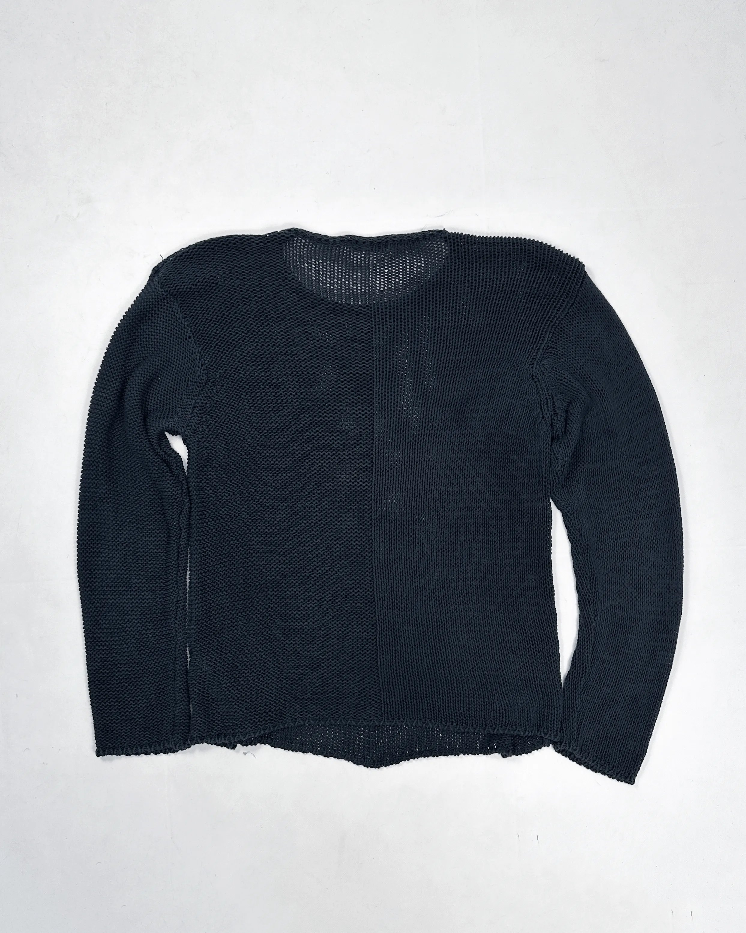 Armani Heavyweight Deep Blue Knitted Sweater 2000's