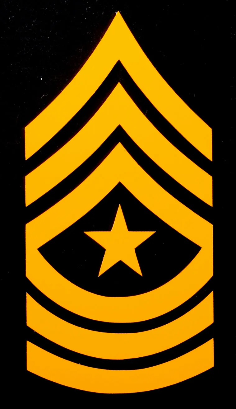 Army NCO Rank Vinyl Decal