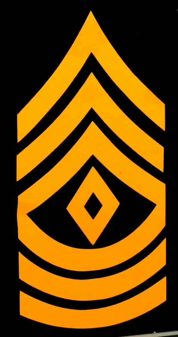 Army NCO Rank Vinyl Decal