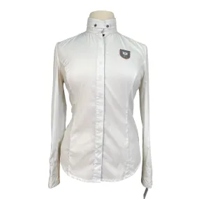 Asmar Equestrian Long Sleeve Show Shirt in White - Women's Large