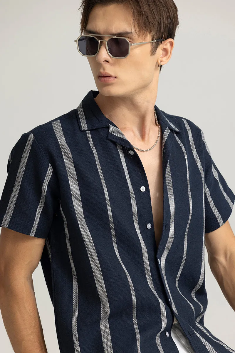 Astral Weave Stripe Navy Shirt