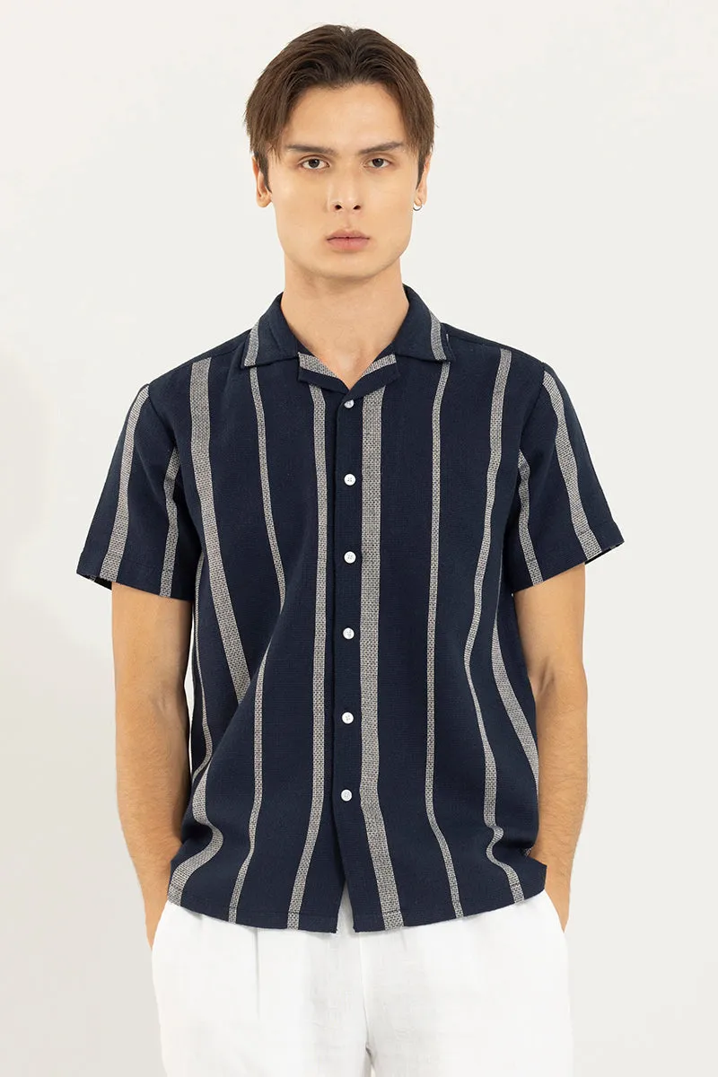 Astral Weave Stripe Navy Shirt