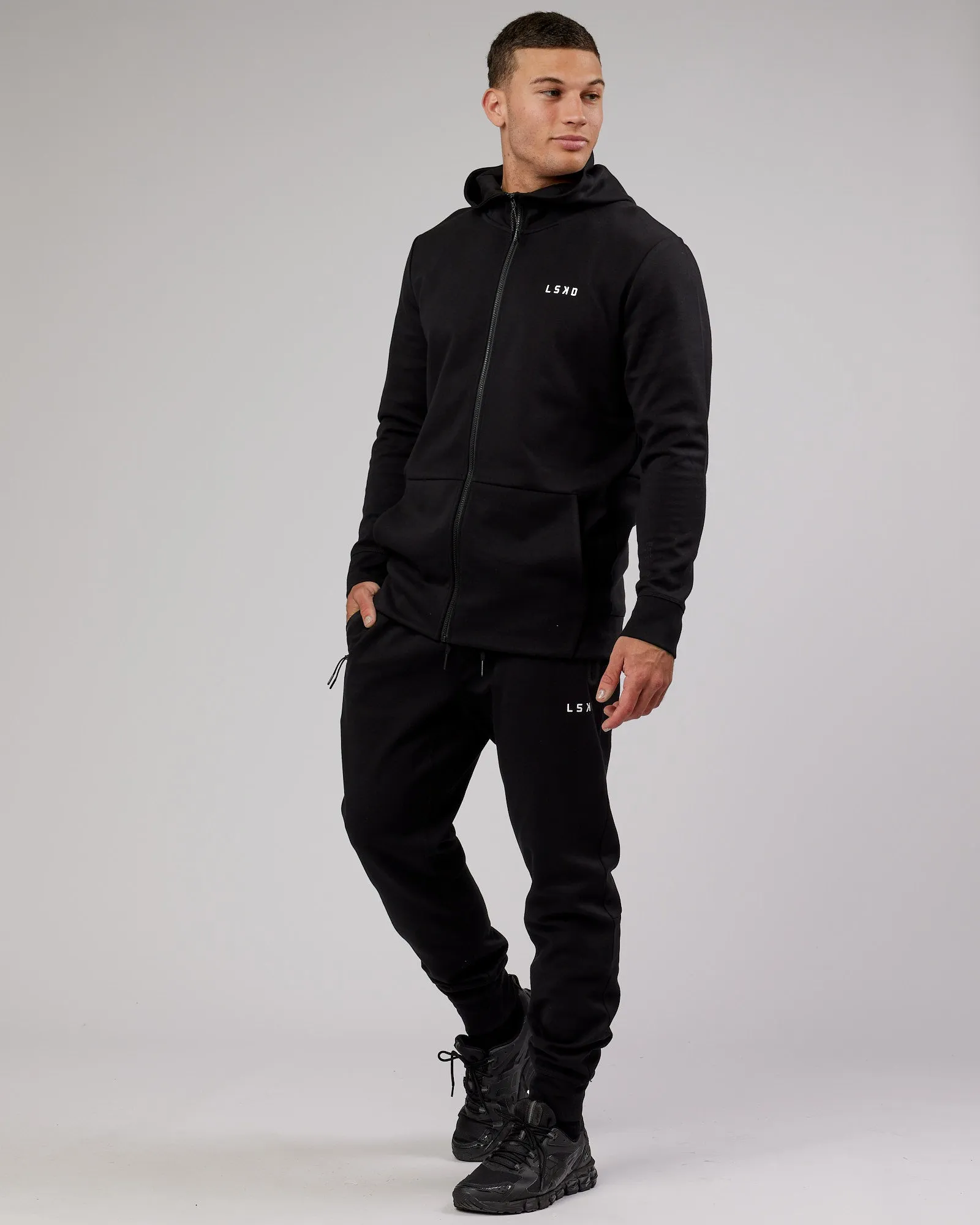 Athlete ForgedFleece Zip Up Hoodie - Black