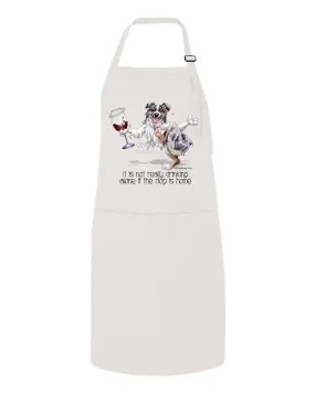 Australian Shepherd  Blue Merl - It's Drinking Alone 2 - Apron