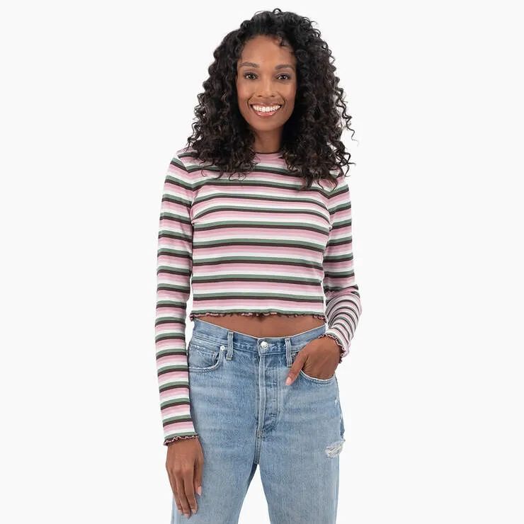 Baby Long Sleeve Stripped Tee - Green Fox