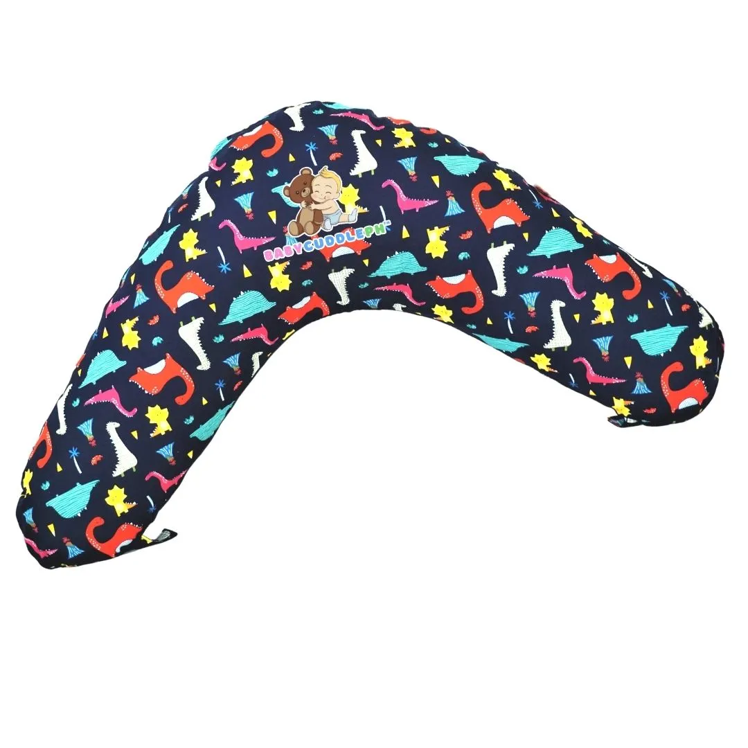 Babycuddle Nursing Pillow (Multi-use) - Dino in Navy Blue