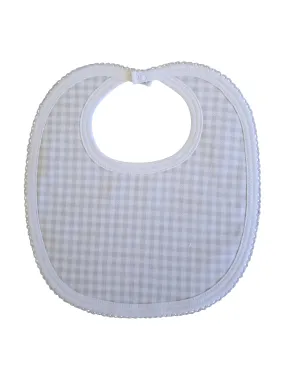 Baby's "Grey Checks" Unisex Pima Cotton Bib