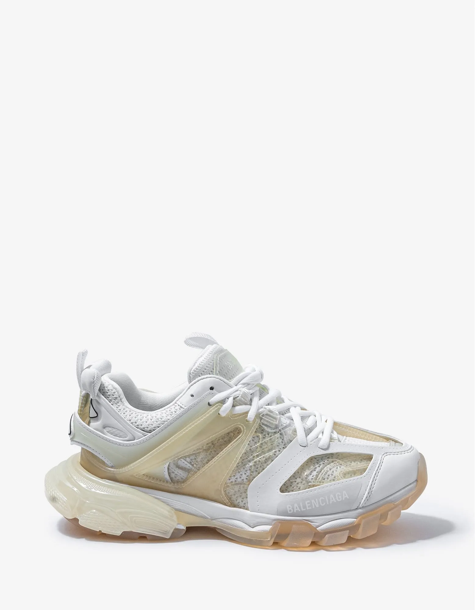 Balenciaga White Track Clear Sole Trainers