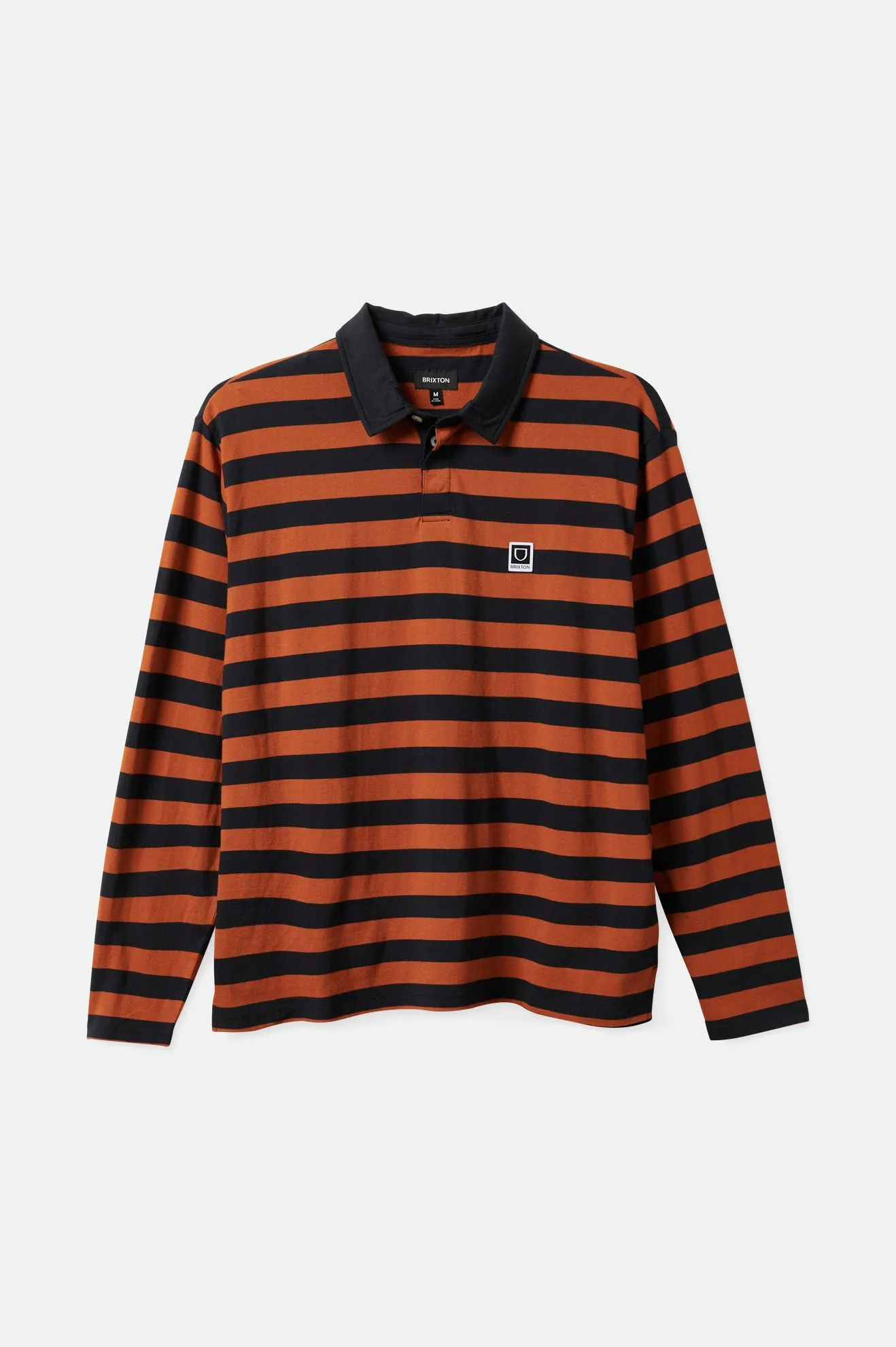 Beta Rugby L/S Knit Top - Black/Caramel