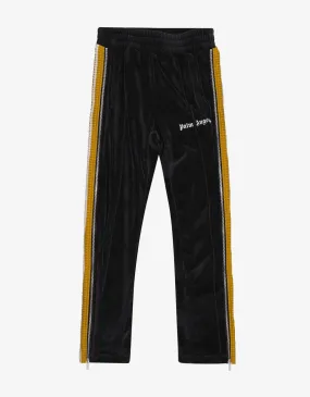 Black & Yellow Chenille Track Pants