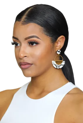 Black and White Earrings