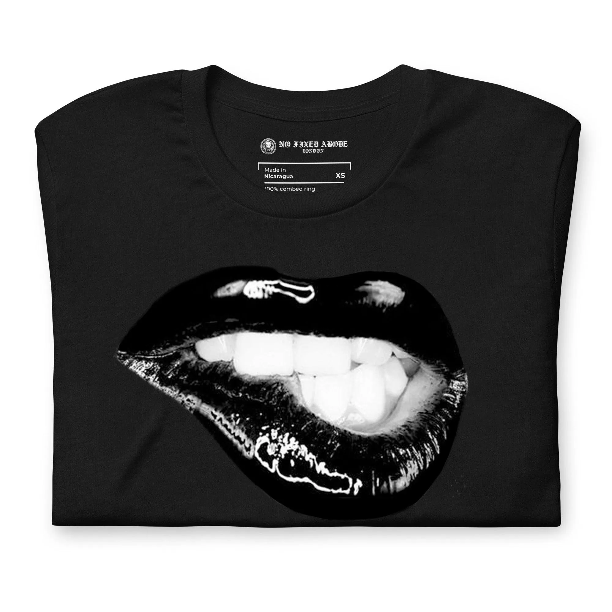 Black Biting Lips T-shirt