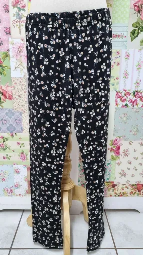 Black Floral Legging SH083