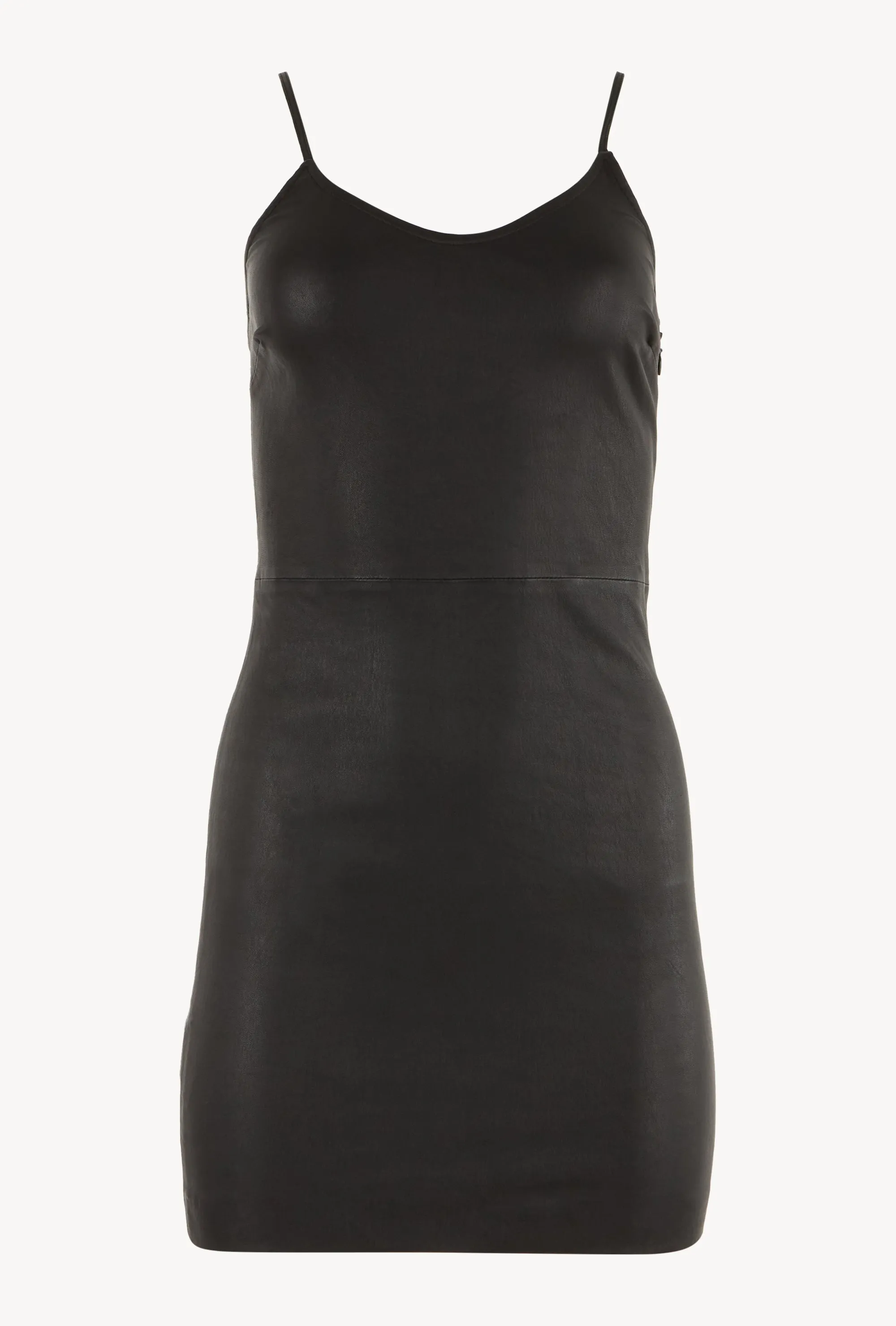 Black Leather Mini Tank Dress