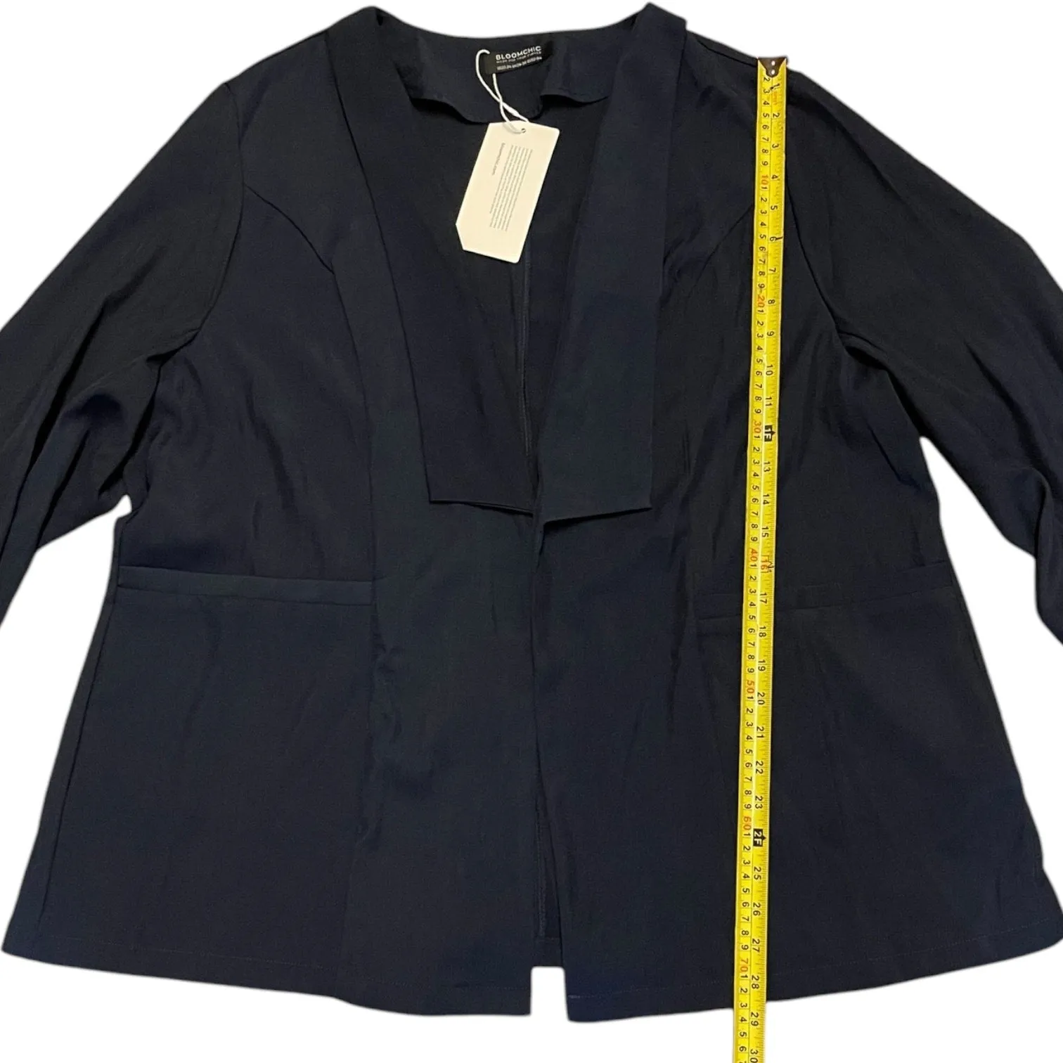 Bloomchic Navy Blue Open Blazer Jacket Size 22/24