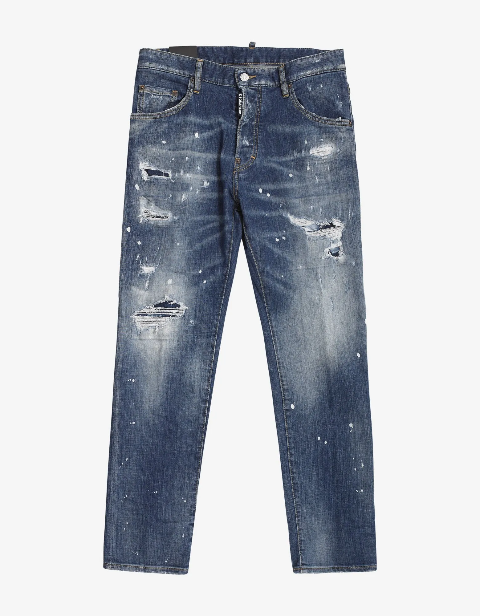 Blue Distressed Run Dan Jeans -